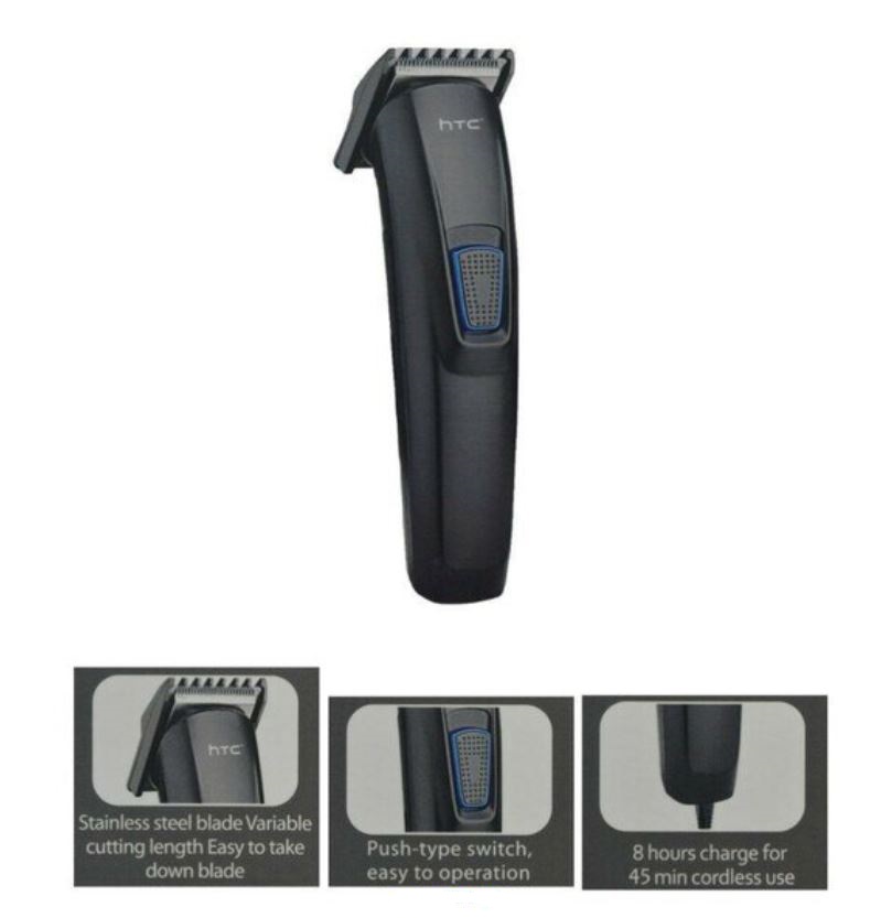 Picture of HTC AT-522 men's beard trimmer sale best facial hair trimmer - Black