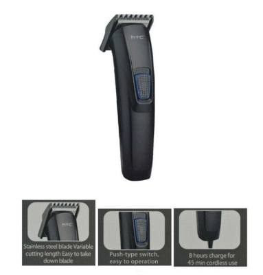 Picture of HTC AT-522 men's beard trimmer sale best facial hair trimmer - Black