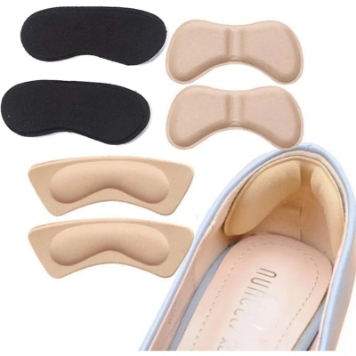 Picture of 2Pair Sponge Heel Pads Adhesive Patch /Pain Relief High Heels Shoes Sticker /Foot Care Liner Grips Insole Cushion Insert Pad - Multicolor