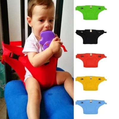 Picture of Foldable Baby Chair Safety Strap Portable Kids Chair Safety Belt Infant Car Seat Belt for baby 1pcs - Multicolor