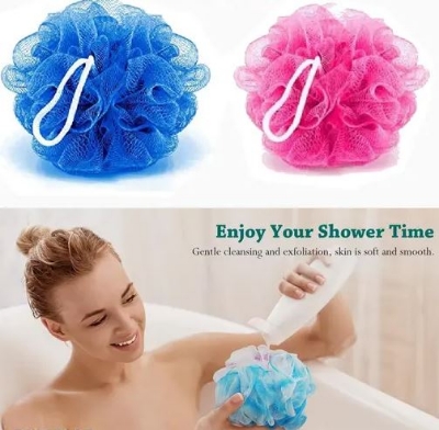 Picture of Bath Sponge Sponge and Loofahs Holding Up Bathing Exfoliator and Body Scrubber-2Pcs - Multicolor