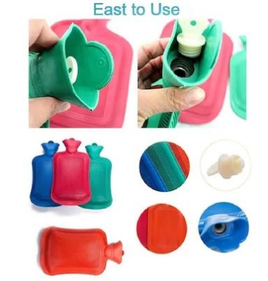 Picture of Hot Water Bag With Cover - 2 Liter-Multicolor - Multicolor