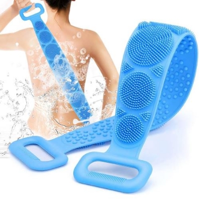 Picture of Silicone Bath Body Brush, Silico Shower Massager/Exfoliating Back Scrubber for Shower/Back Scratchier/Body Skin Scrubber Deep Clean - Multicolor