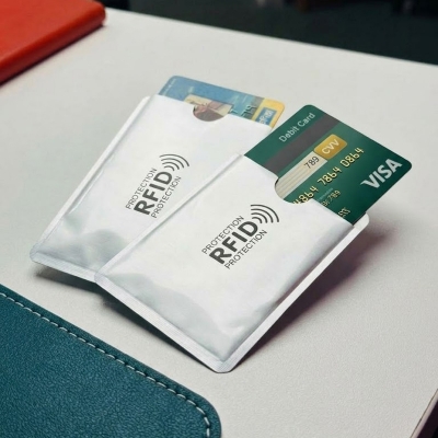 Picture of Anti Rfid Card Holder NFC Blocking Reader
 Case Protection Aluminium – 1pc – Silver