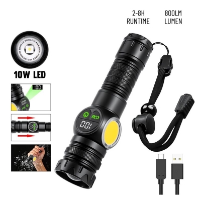 Picture of GearUP K60 Rechargeable Flashlight 10W COB + LED Torchlight