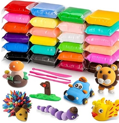 Picture of Soft Clay Modeling DIY Colorful Tools Super Light Clay Non Toxic For Kids 12 Colors - Multicolor