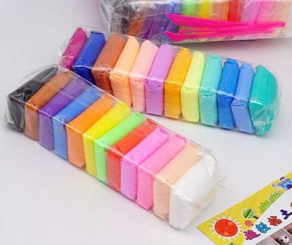 Picture of Soft Clay Modeling DIY Colorful Tools Super Light Clay Non Toxic For Kids 12 Colors - Multicolor