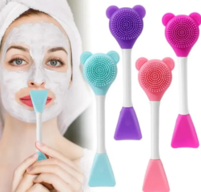 Picture of Double Head Silicone Facial Mask Brush, Massage Cleansing Brushes, DIY Mud Film Scraper, Facial Care Tool, Dropshipping, 1 Pc