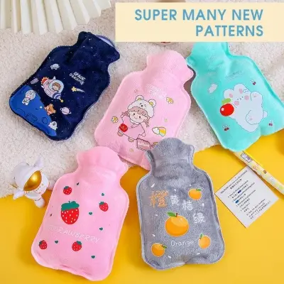 Picture of Mini Warm Hot Water Bag Cartoon Pattern Hot Water Bottles Lady Kids Gifts Physiological Period Warm Accessories-1 Pcs - Multicolor