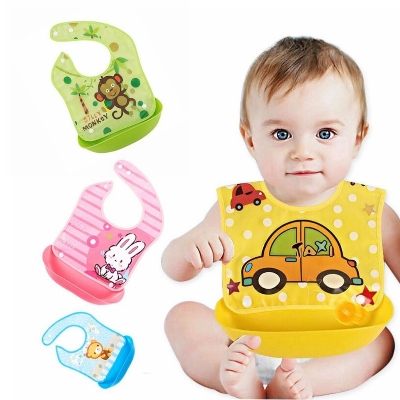 Picture of Plastic Bibs For Babies 1 pcs - Multicolor - Multicolor