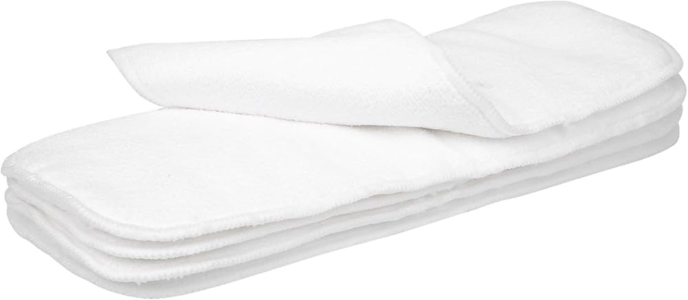 Picture of 2 pcs Cloth Diaper Inserts, Reusable Cloth Diapers For Babies Cloth Diaper Liners Washable  Absorbent Inserts Microfiber Baby Liner Inserts For Baby - White