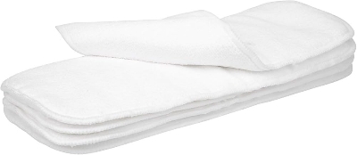 Picture of 2 pcs Cloth Diaper Inserts, Reusable Cloth Diapers For Babies Cloth Diaper Liners Washable  Absorbent Inserts Microfiber Baby Liner Inserts For Baby - White