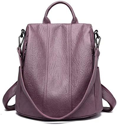Picture of Anti-theft Waterproof Leather Backpack Women Vintage Shoulder Bag Ladies High Capacity Travel Backpack School Bags Girls