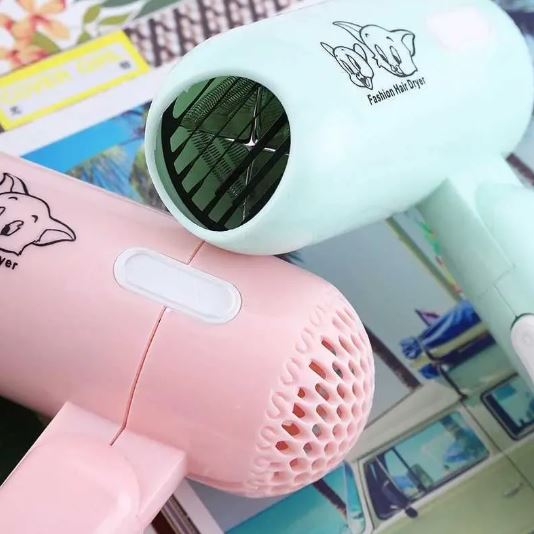 Picture of Fashion Mini Folding Hair Dryer 450w Low Power Household Travel Dorm Hair Dryer Two-Speed Wind Hair Dryer Salon Modeling Tool - Multicolor