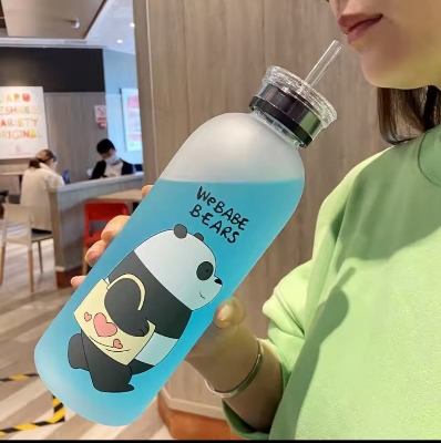Picture of Panda Water Bottle 1000ml-Blur - Multicolor