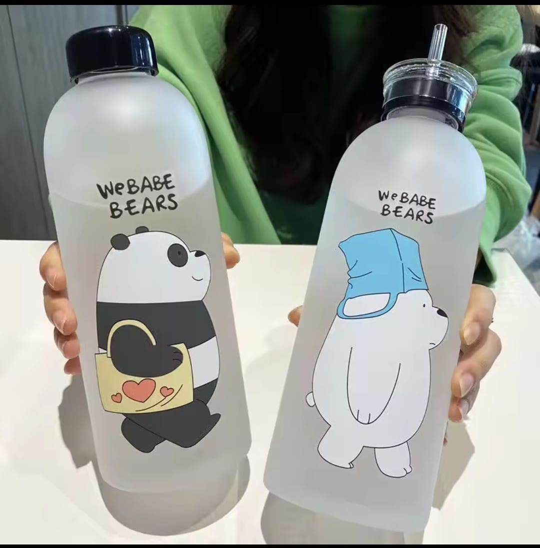 Picture of Panda Water Bottle 1000ml-Blur - Multicolor