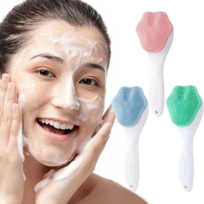 Picture of Cat Paw Facial Cleansing Brush Practical Exfoliating Brush Skin Massager Handheld Silicone Face Scrubber Skin Care Beauty Tool - Multicolor