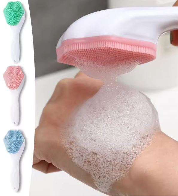 Picture of Cat Paw Facial Cleansing Brush Practical Exfoliating Brush Skin Massager Handheld Silicone Face Scrubber Skin Care Beauty Tool - Multicolor
