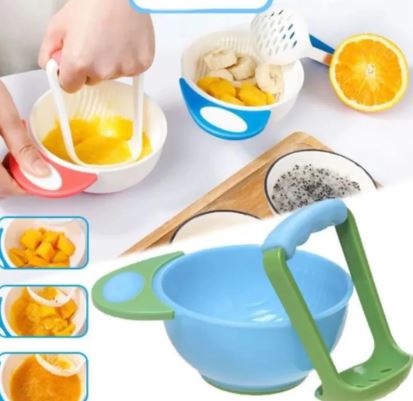 Picture of Baby Feeding Bowl & Masher (Age:6m+) - Multicolor