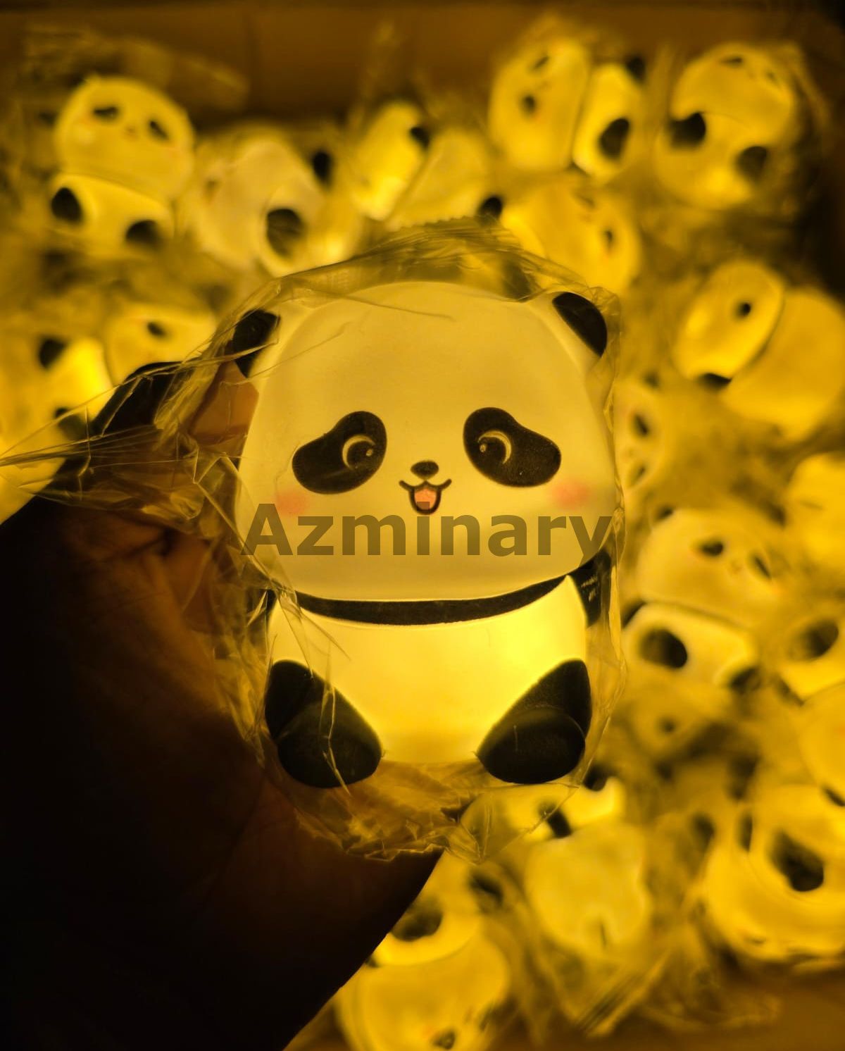 Picture of Panda Silicone Night Light, Patting Light, Elephant Baby Panda - for Room Decor, Gift for Child - White