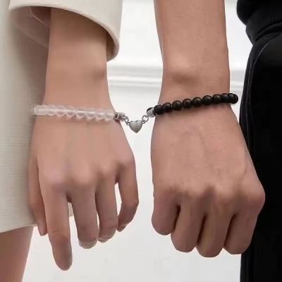 Picture of Couples Distance Magnet Bracelet Classic Natural Stone  Bracelets for Men Women - 21 CM