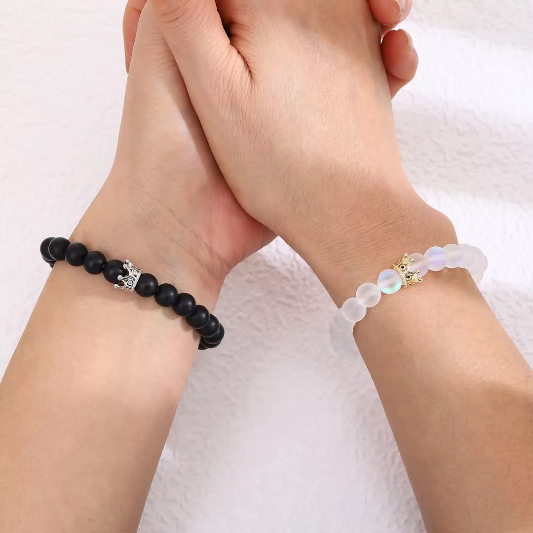 Picture of Couples Distance Magnet Bracelet Classic Natural Stone  Bracelets for Men Women - 21 CM