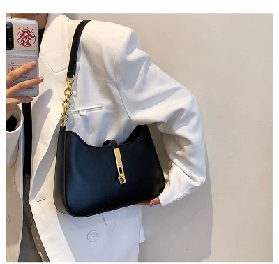 Picture of Pu Leather Handbags Stylish Shoulder Purses For Ladies Trendy Handbags For Ladies Half Moon Armpit Handbags For Women Women's Designer Underarm Shoulder Bags