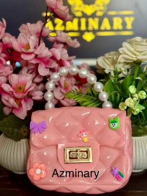 Picture of Hand-made DIY Cute Mini Jelly Pearl Shoulder Chain Kids Bag