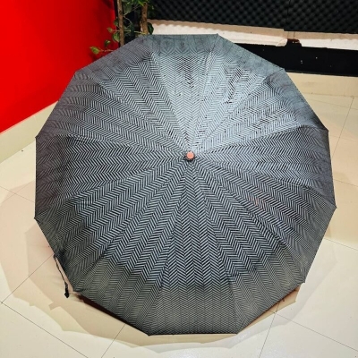 Picture of Premium 12-Ribs Automatic Open/Close Wooden colour Handle Umbrella