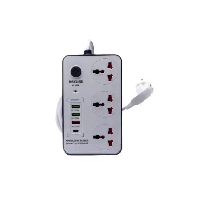 Picture of Maxline ML 804 4 USB Fast Charging Multiplug Power Strip