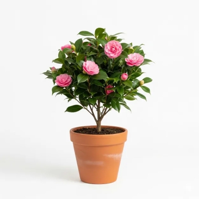 Picture of গোলাপী ক্যামেলিয়া ফুলের চারা - Pink Camellia Flower Plant (Golapi Camelia Phuler Chara)