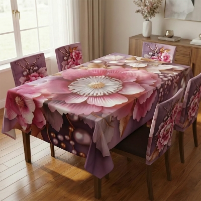 Picture of China Premium 3D Print Table Cloth Set