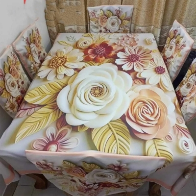 Picture of China Premium 3D Print Table Cloth Set