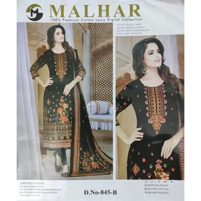 Picture of MALHAR 100% Premium cotton lawn digital printed 3 Piece