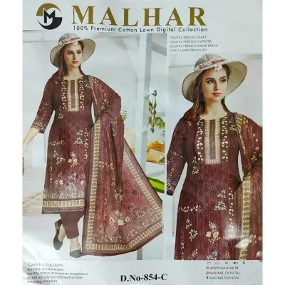 Picture of MALHAR 100% Premium cotton lawn digital printed 3 Piece