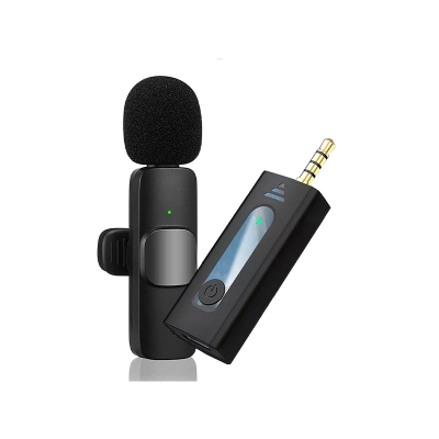 Picture of K35 Wireless Collar Microphone for Vlogging Interview Live Streaming YouTube Compatible with BT Speakers, DSLR Camera