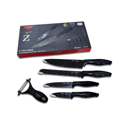 Picture of Zepter 5 Pcs Non-Stick Knife Set for Kitchen, Super Sharp high Carbon Stainless Steel Material