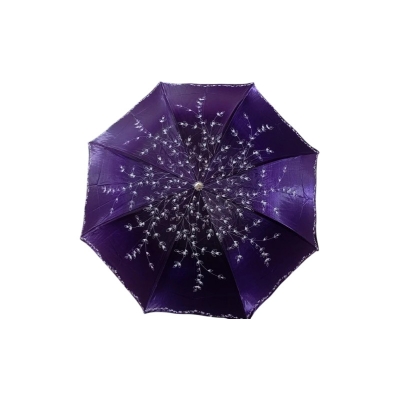 Picture of Ladies Fashionable And Elegant Anti Uv Sunshade Print Border Lace Umbrella