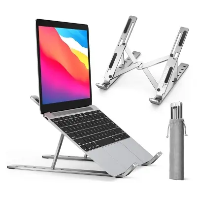 Picture of Aluminum Alloy Adjustable Portable Folding Notebook Stand Foldable Laptop Stand