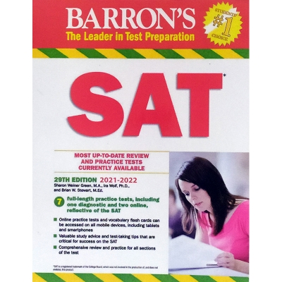 Picture of Barron's The Leader In Test Preparation SAT 29th Edition 2021-2022