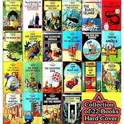 Picture of Tintin Comics Paperback Series English - A Set of 24 Books