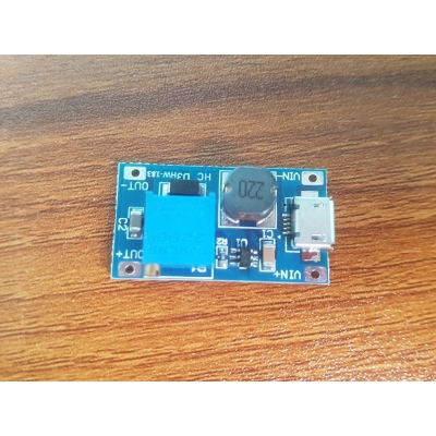 Picture of Adjustable boost module output 0-24vdc 2A Boost Module MT3608 DC-DC Adjustable Step Up Booster Power Module 1.5V-24V to 3.7V-28V-Blue