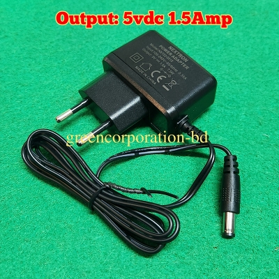 Picture of Power Adapter 5V Chargers AC to DC 5V 1.5A Power Supply Adapter Wall Plug Charger Cable Adaptor Switching Converter With EU Plug For TV Box Speaker Security Camera Audio Video-5v 1.5Amp 7.5watt