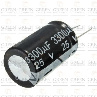 Picture of 5Pcs- Electrolytic Capacitor 3300uF 25V Radial Polarized Aluminum Electrolytic Capacitor