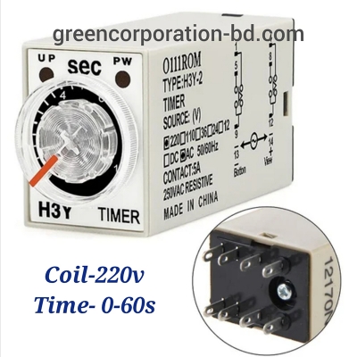 Picture of Timer Relay 0 to 60 Second Adjustable Relay-Off White