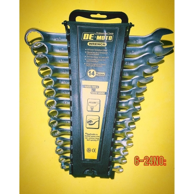 Picture of Dali Set 14pcs High Quality Hanging Type Wrench Set-Silver