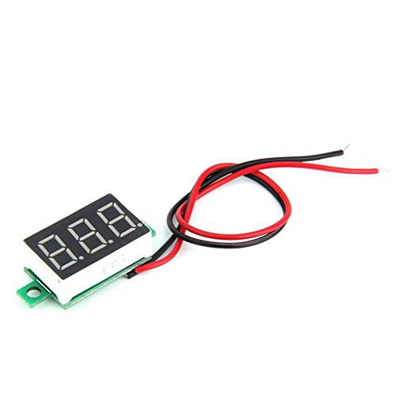 Picture of Mini 0.28" 3 Digital LED Display DC 2.5-30V Red Volt Voltage Meter Voltmeter-Multicolor