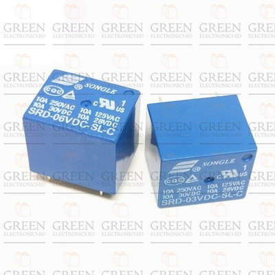 Picture of 2Pcs 6V DC SPDT Power Relay 10A