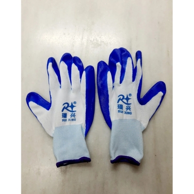Picture of Nylon Rubber Coted Sefty Hand Gloves For Industrial Household Hand Gloves-White