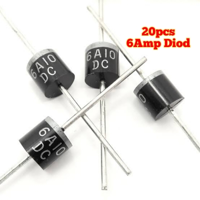 Picture of 20Pcs- 6Amp Diod 60V Schottky Barrier Rectifier Diode Silicon Junction Diode Through Hole Mount Package-Black